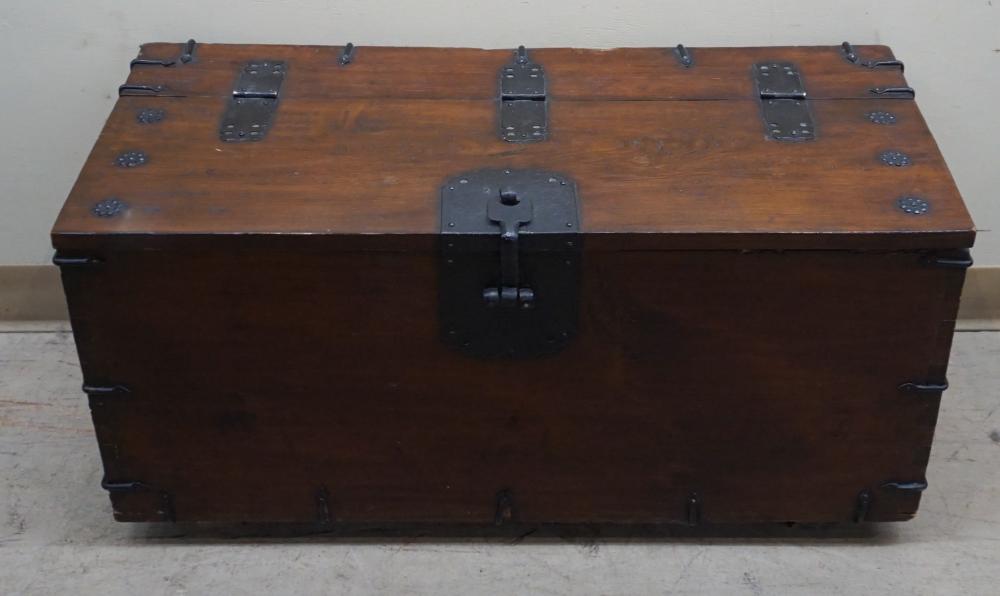 ASIAN BRASS MOUNTED WOOD STORAGE