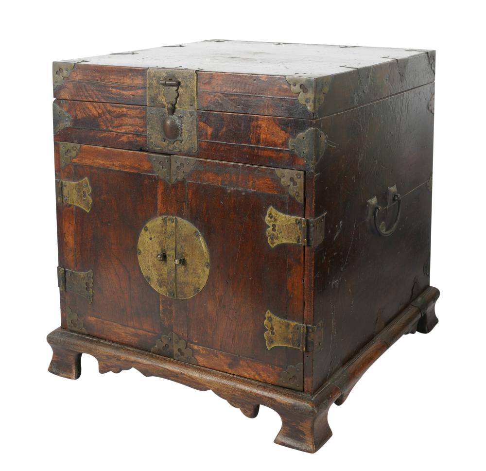 ASIAN BRASS-MOUNTED WOOD STORAGE