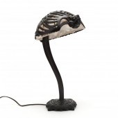 ASIAN BRONZE BAT TABLE LAMP Ea