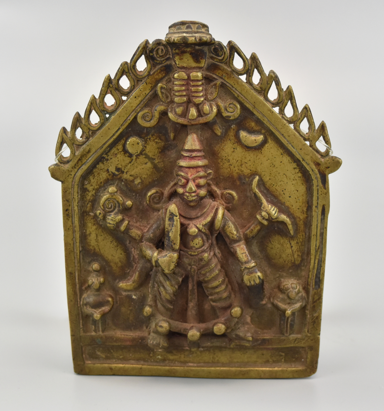 ASIAN BRONZE BUDDHA PLATE,18-19TH