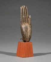 ASIAN BRONZE BUDDHIST FRAGMENT