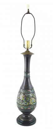 ASIAN: BRONZE CHAMPLEVE ENAMEL