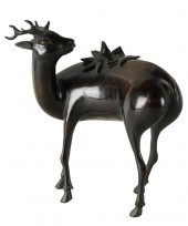 ASIAN BRONZE DEER-FORM CENSERw