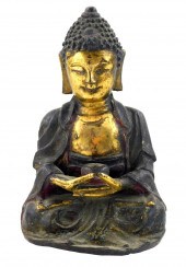 ASIAN: BRONZE FIGURE OF BUDDHA