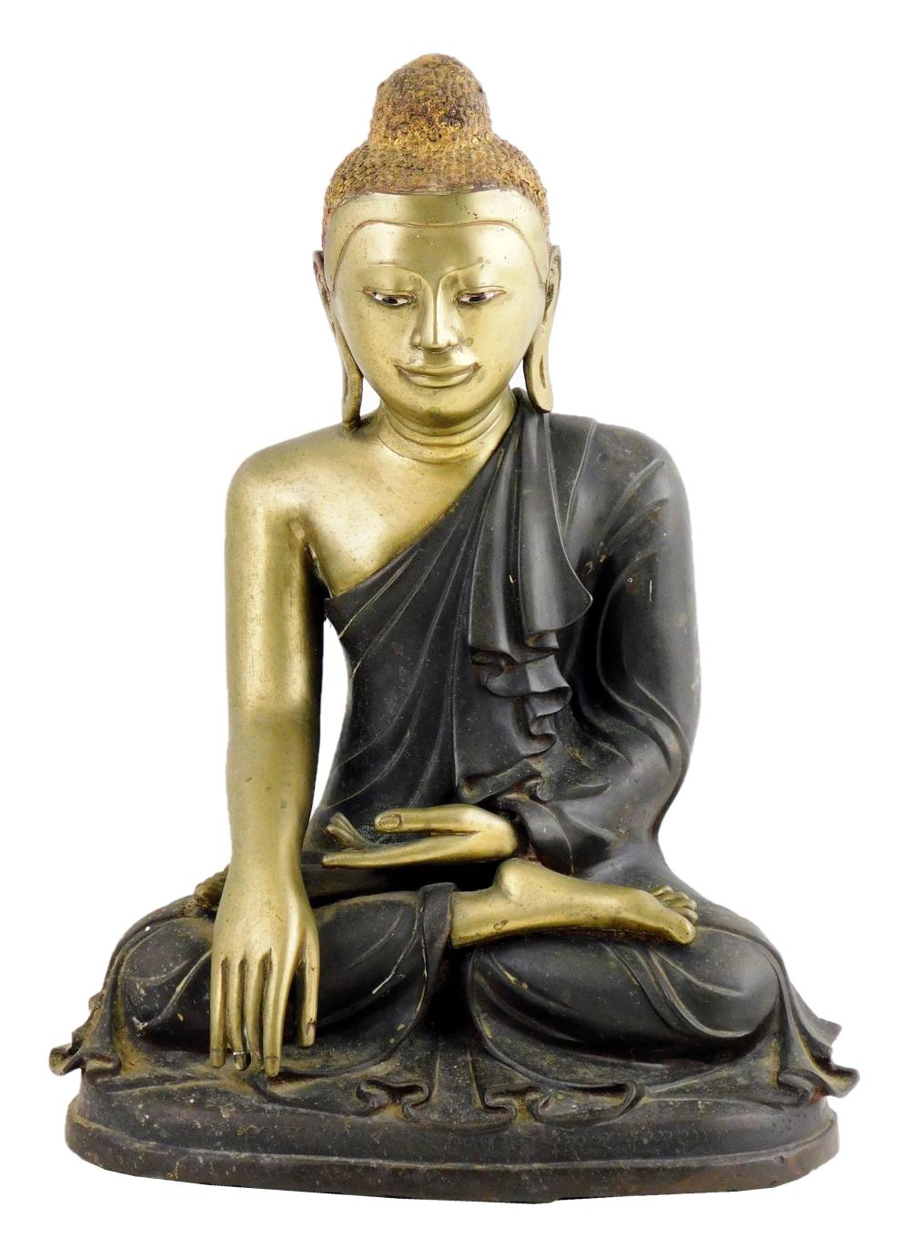 ASIAN: BRONZE FIGURE OF BUDDHA,