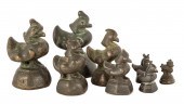 ASIAN BRONZE OPIUM WEIGHTS Asi