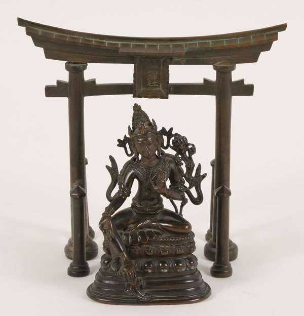 Asian bronze seated female deity