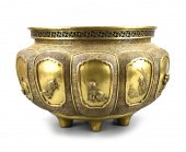 ASIAN BRONZE TRIPOD CENSER W/