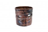 ASIAN BROWN GLAZED CERAMIC JAR