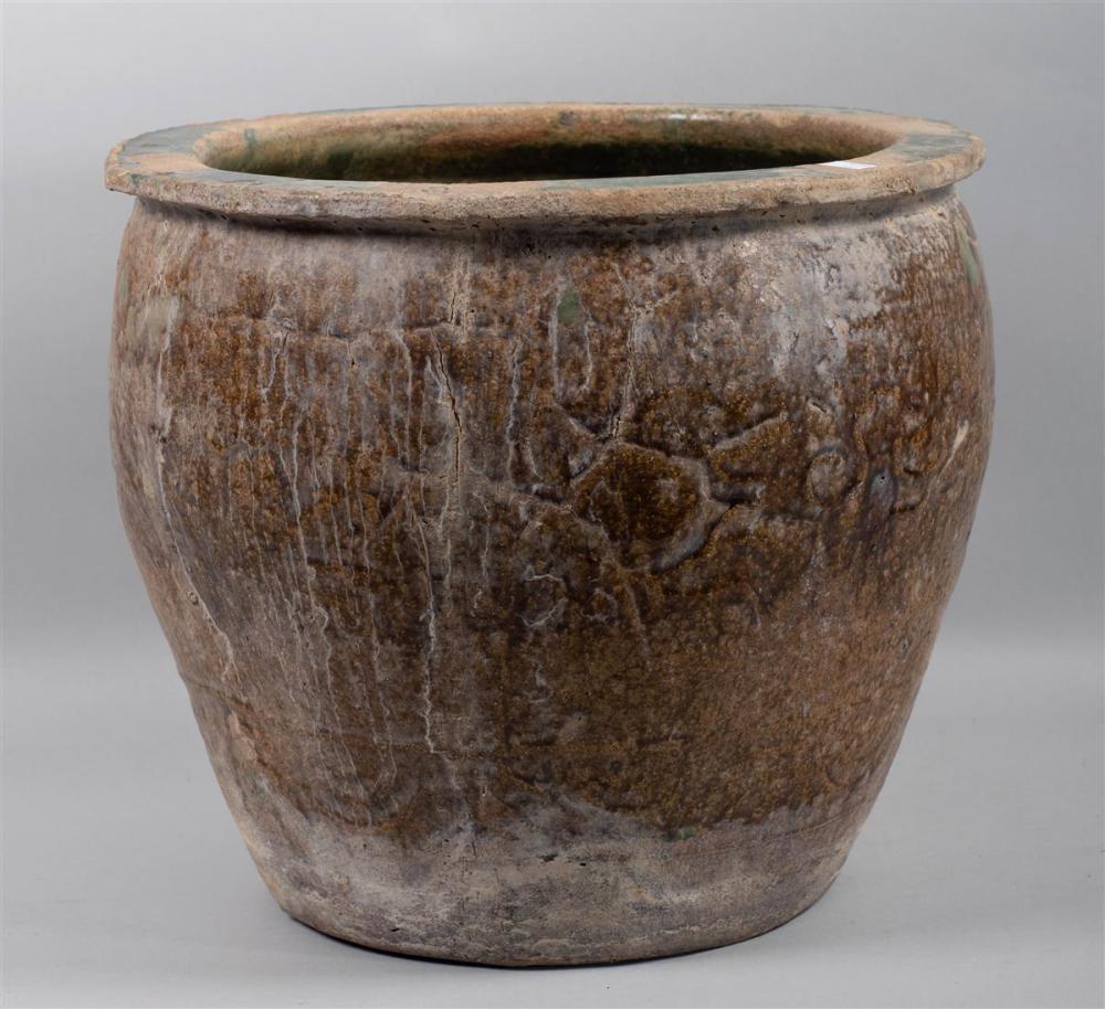 ASIAN BROWN-GLAZED STORAGE JARASIAN