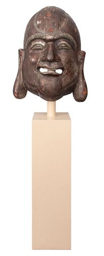 ASIAN BUDDHA MASK ON KARL