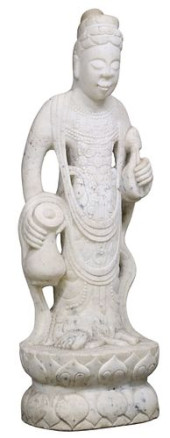 ASIAN BUDDHIST CARVED MARBLE S