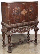 ASIAN CARVED AND PAINTED CABIN