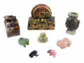ASIAN: CARVED HARDSTONE, EIGHT
