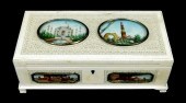 +ASIAN: CARVED IVORY BOX WITH