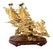 ASIAN: CARVED IVORY SCULPTURAL