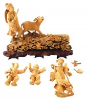 ASIAN: CARVED IVORY SCULPTURAL