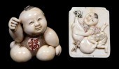 ASIAN: CARVED IVORY, TWO PIECE