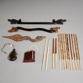 ASIAN CARVED OBJECTS, INCL EX