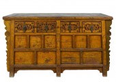 ASIAN CARVED & PAINTED CABINET