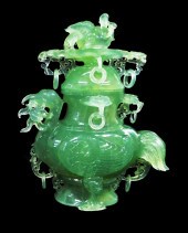 ASIAN: CARVED TRANSLUCENT GREE