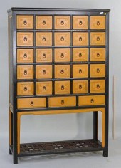 ASIAN CARVED WOOD APOTHECARY C