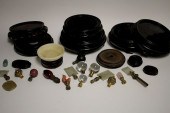 ASIAN CARVED WOOD STANDS & ASS