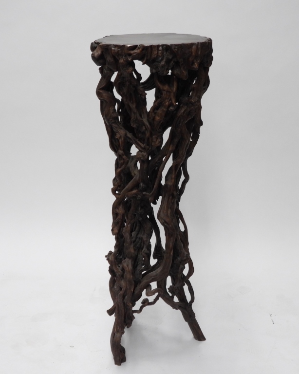 ASIAN CARVED WOOD TREE ROOT