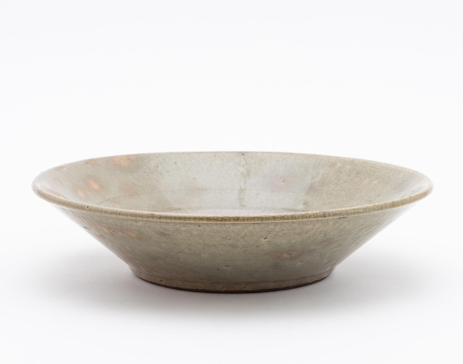 ASIAN CELADON GLAZED CERAMIC LOW