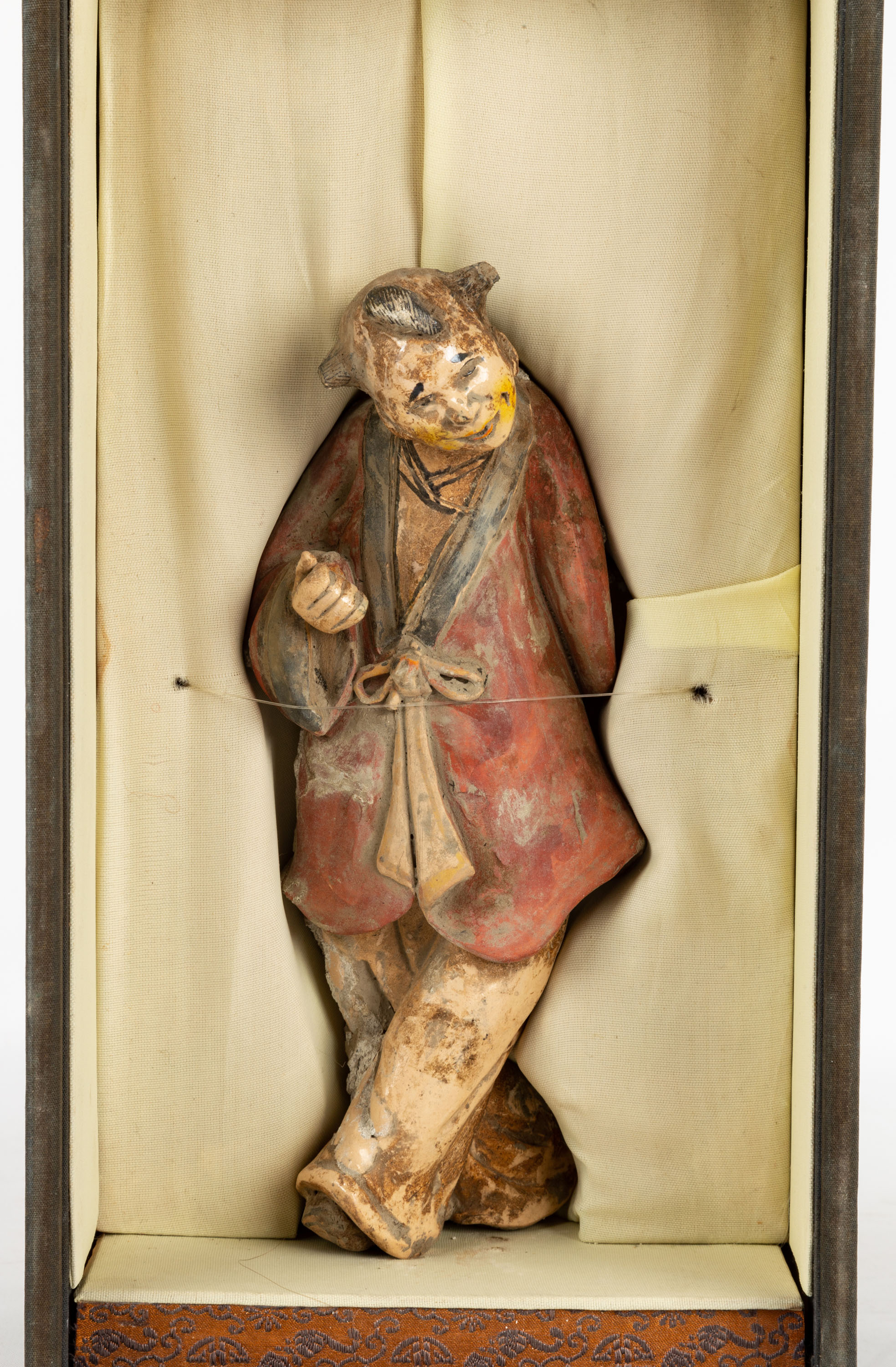 ASIAN CERAMIC PAINTED FIGURE