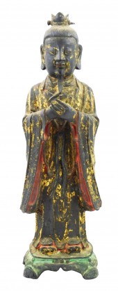 ASIAN: CHINESE BRONZE FIGURE O