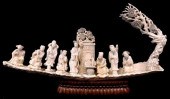 ASIAN: CHINESE CARVED IVORY FI