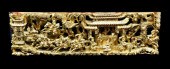 ASIAN: CHINESE CARVED PANEL DE