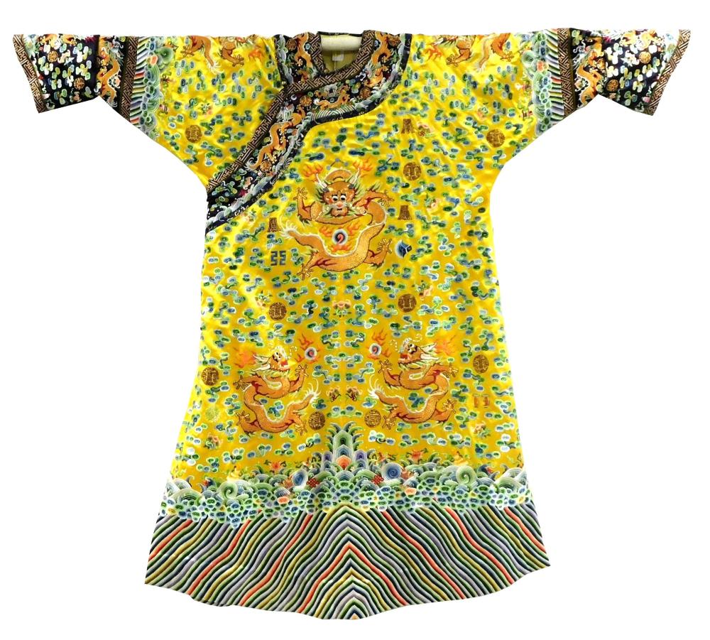 ASIAN: CHINESE DRAGON ROBE, QING