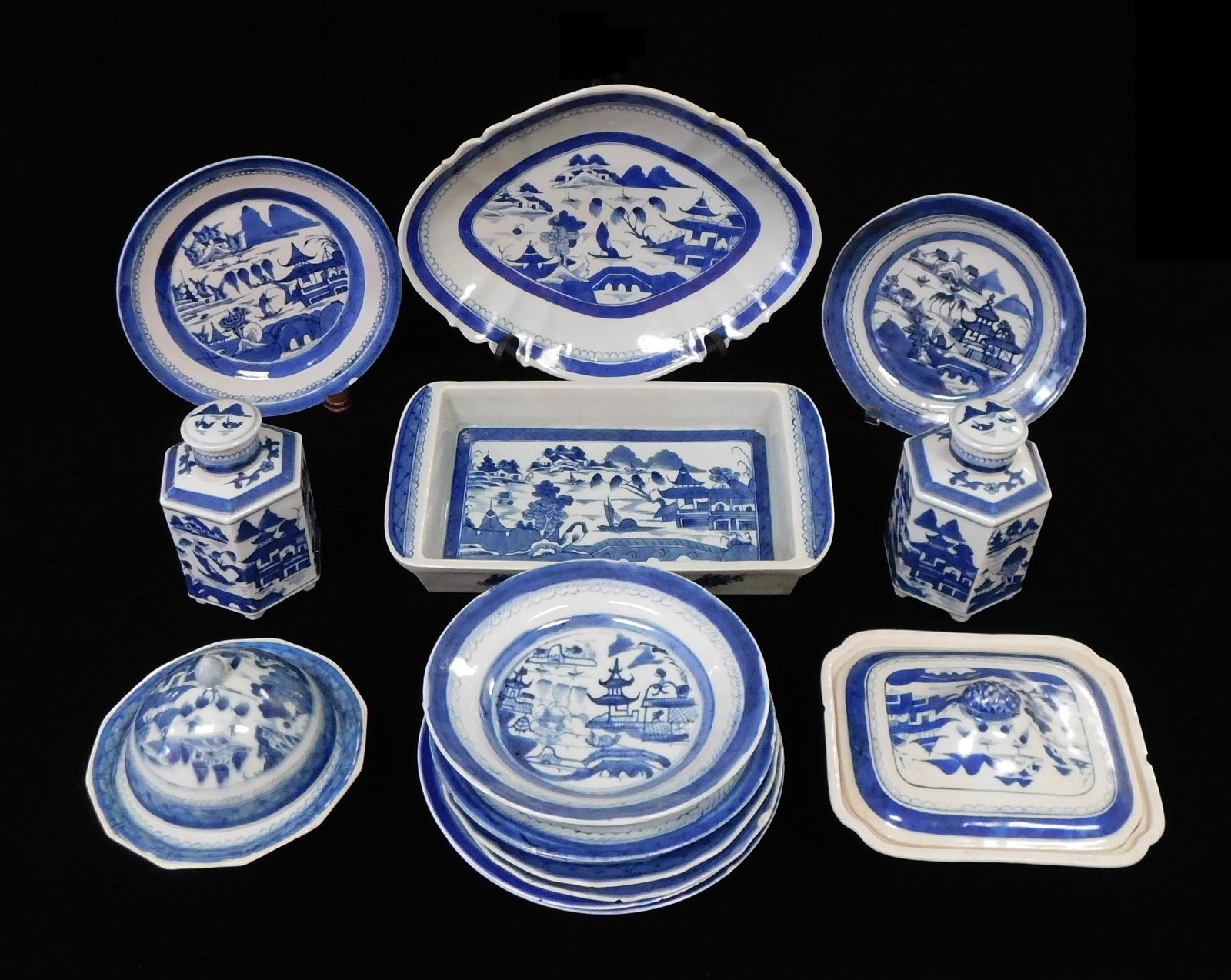 ASIAN: CHINESE EXPORT, BLUE AND