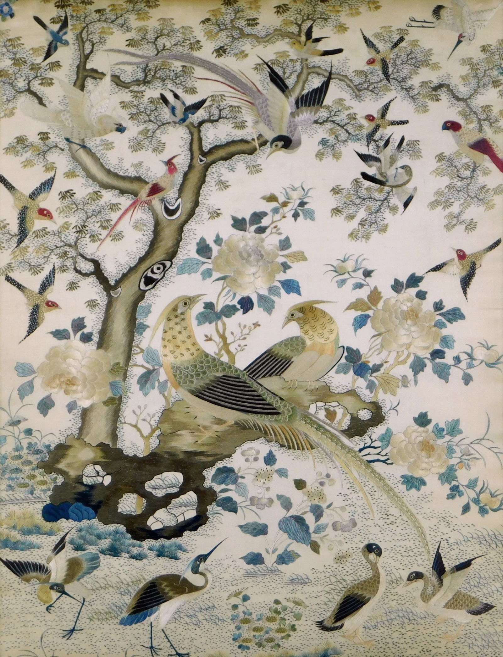 ASIAN: CHINESE FRAMED SILK
