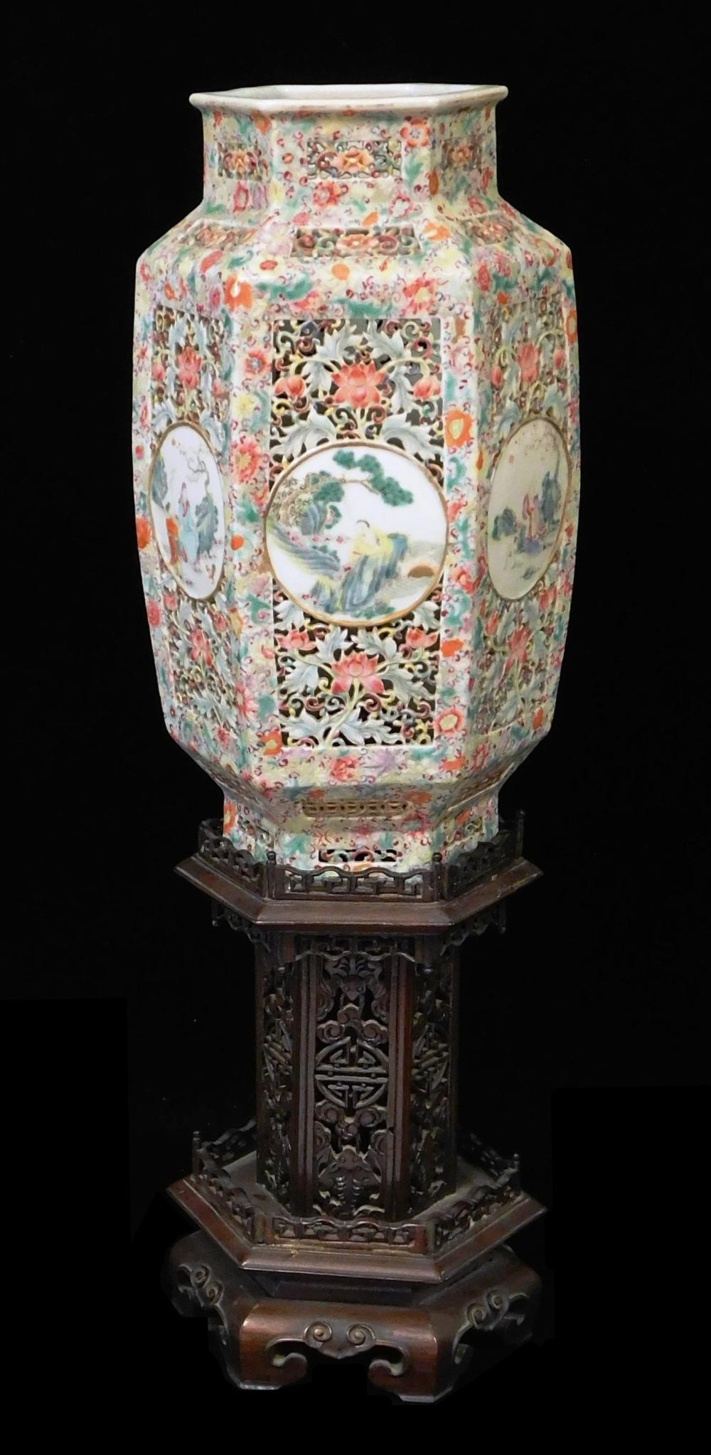 ASIAN: CHINESE PORCELAIN LANTERN,