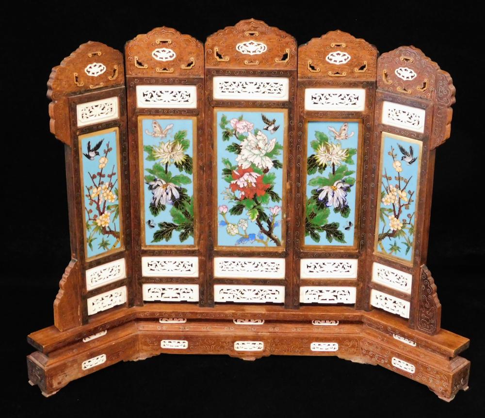 ASIAN: CHINESE TABLE SCREEN, 19TH