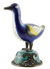 ASIAN: CLOISONNE DUCK ON DOMED