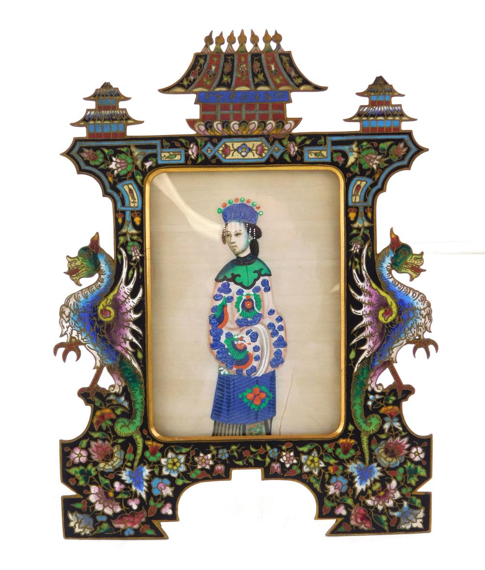 ASIAN: CLOISONNé EASEL PICTURE