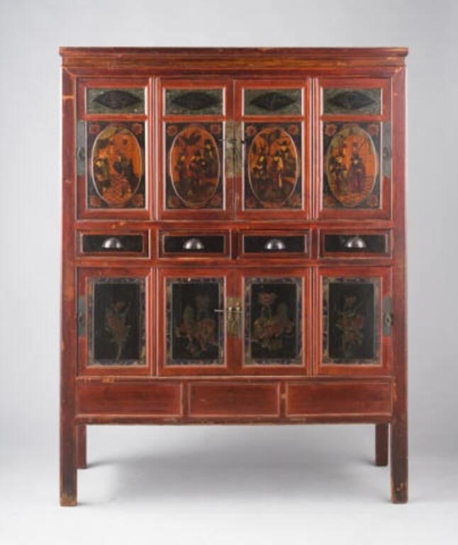 ASIAN DECORATED CUPBOARDA mid