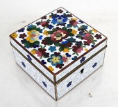 ASIAN DECORATED ENAMEL HINGED