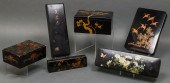 ASIAN DECORATED LACQUERED WOOD