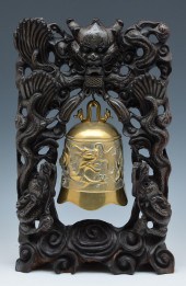 ASIAN DRAGON CARVED WOODEN & B