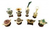 ASIAN: EIGHT CARVED IVORY/BONE