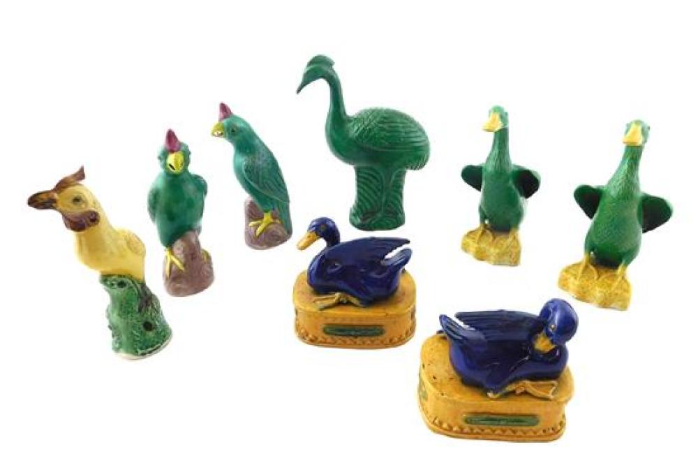 ASIAN: EIGHT CHINESE PORCELAIN BIRD