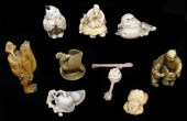 ASIAN: EIGHT NETSUKE, JAPANESE