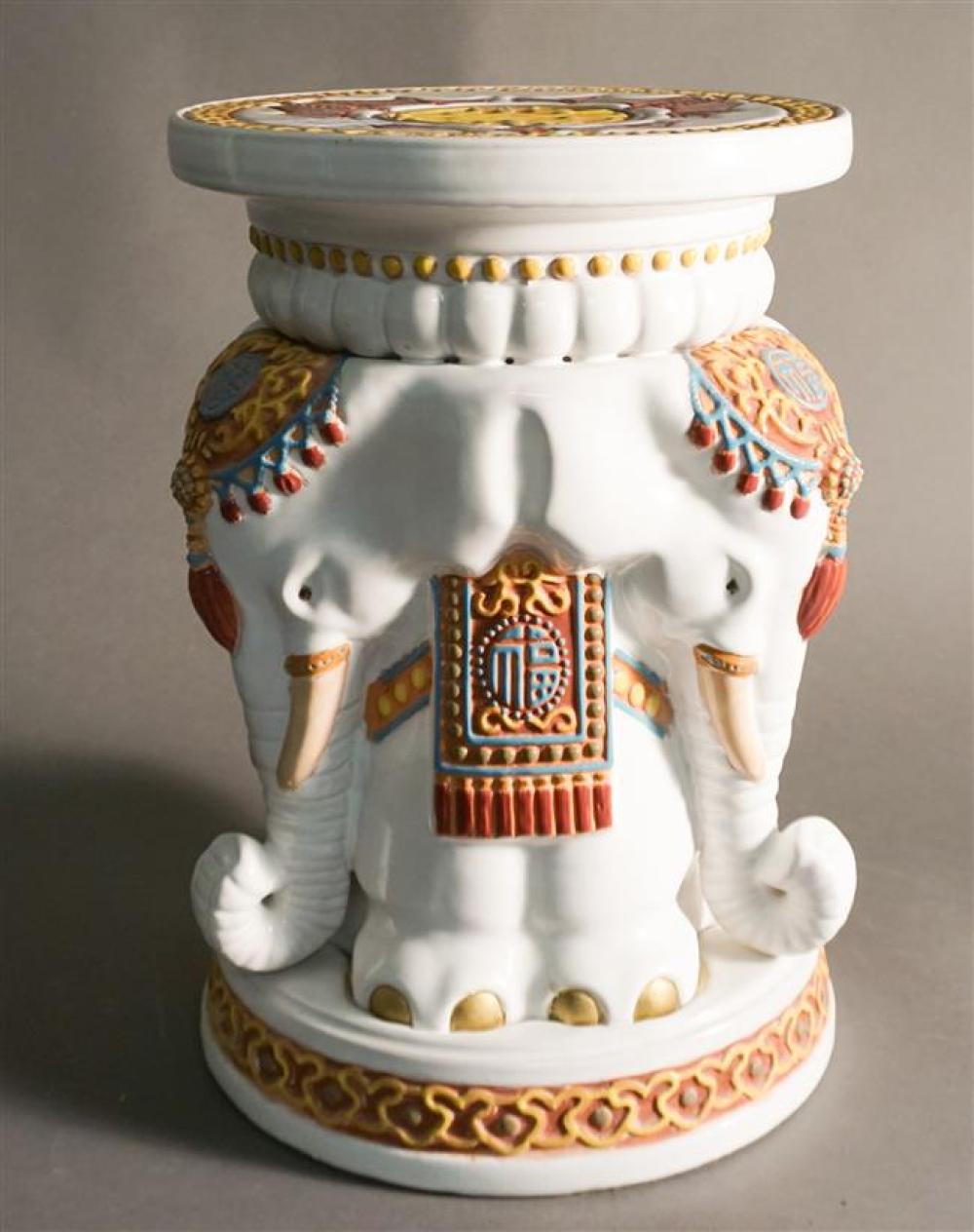 ASIAN ELEPHANT-FORM STOOL, H: