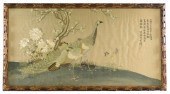 ASIAN: EMBROIDERY AND WATERCOL