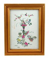ASIAN: ENAMELED PORCELAIN PLAQ